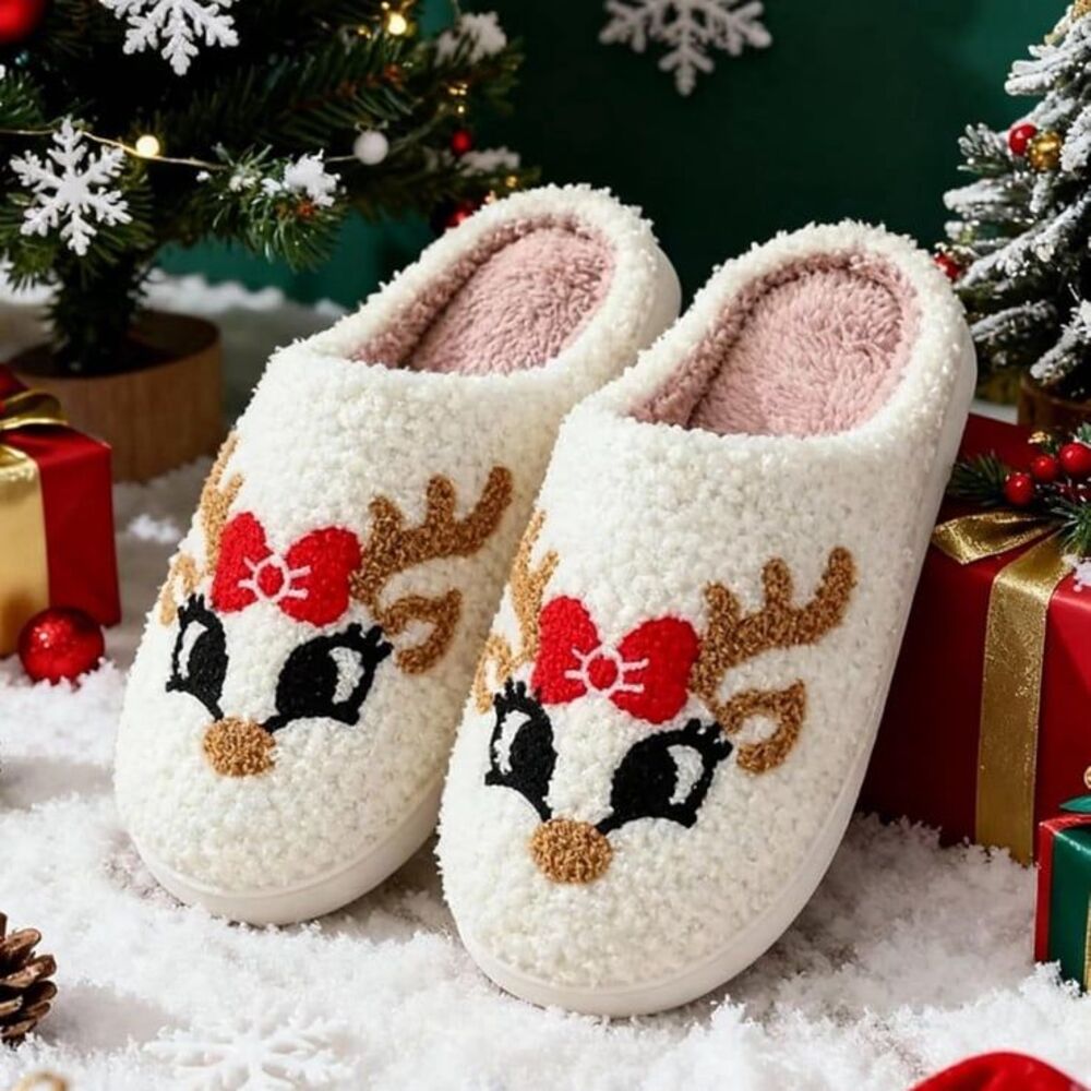 Memory Foam Cotton Home Slipper for Women Y2K Girls Indoors NWT Sz8-9